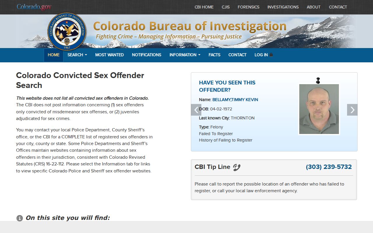 Colorado sex offender registry public search gateway